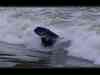 Rolling a boogie board in the wave