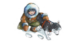 Mehr über den Artikel erfahren Aklak, der kleine Eskimo: Spuren im Schnee